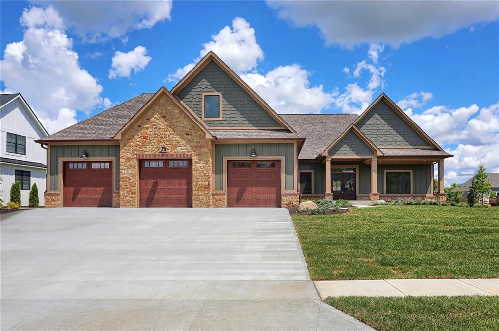 Custom Build Front Elevation Home by Dave Sego Builders, Inc. in Greenfield, IN.